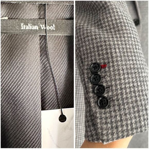 Mango Houndstooth Wool Blend Coat - Picture 2 of 12